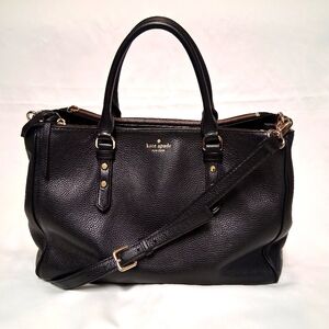 Kate Spade Mulberry Street Leighann New York Black Leather Handbag